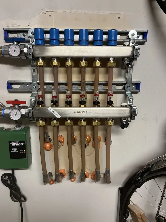 Plumber performing Gas Line Installation at a residential property in Riverview